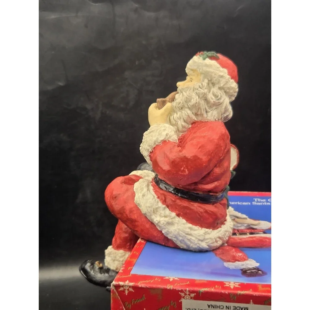 Vtg Artmark Santa Claus Leg Crossed Shelf Sitter Figurine Christmas Holiday 8